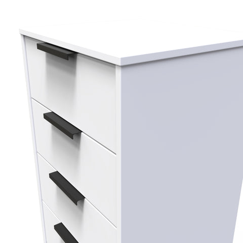 Hong Kong (Black Sleigh Legs) 5 Drawer Bedside Cabinet
