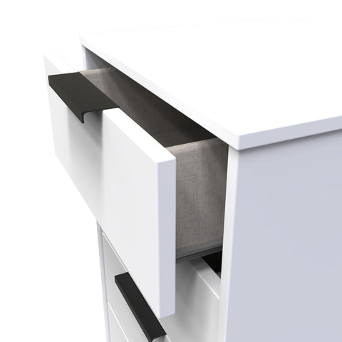 Hong Kong (Black Sleigh Legs) 5 Drawer Bedside Cabinet