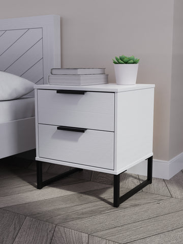 Hong Kong 2 Drawer Bedside Cabinet