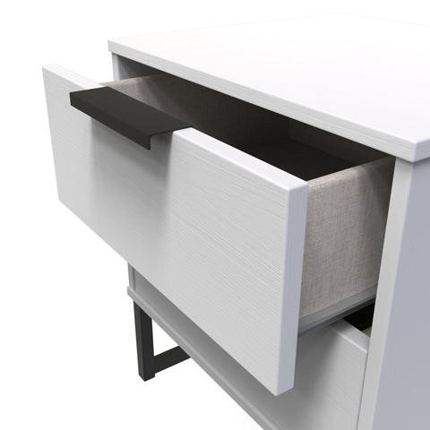 Hong Kong 2 Drawer Bedside Cabinet