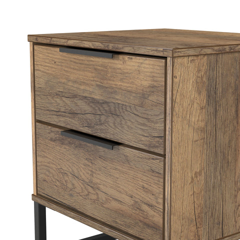 Hong Kong 2 Drawer Bedside Cabinet