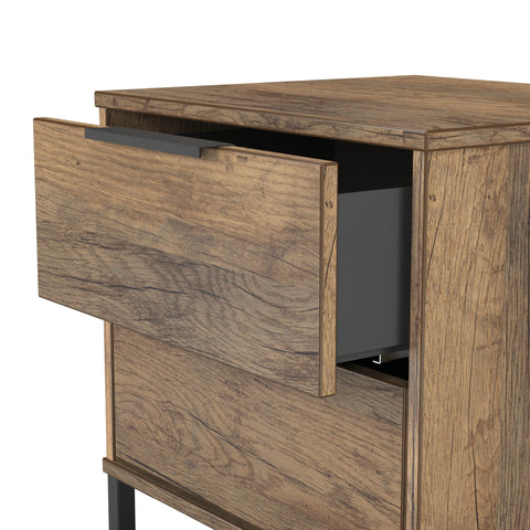 Hong Kong 2 Drawer Bedside Cabinet