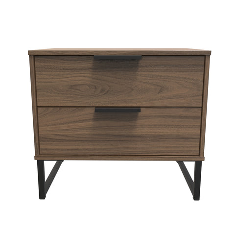 Hong Kong (Black Sleigh Legs) 2 Drawer Midi Chest