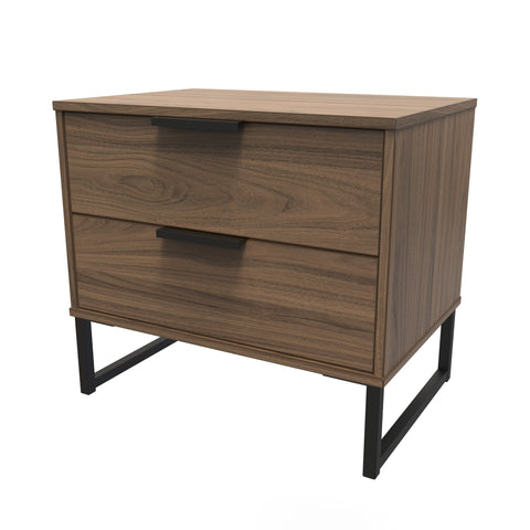 Hong Kong (Black Sleigh Legs) 2 Drawer Midi Chest