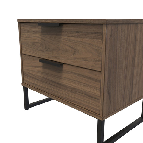 Hong Kong (Black Sleigh Legs) 2 Drawer Midi Chest