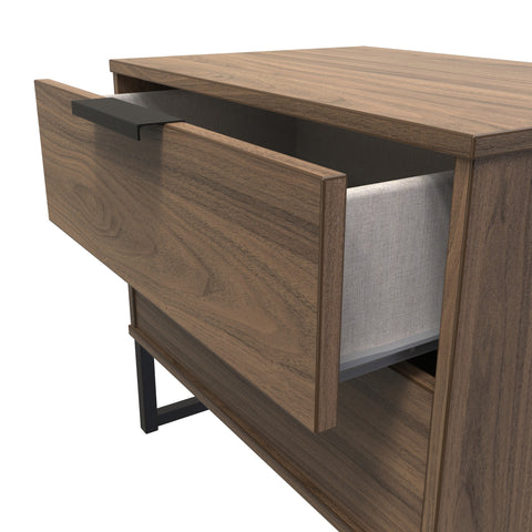 Hong Kong (Black Sleigh Legs) 2 Drawer Midi Chest
