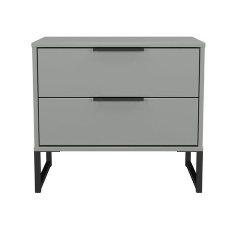 Hong Kong (Black Sleigh Legs) 2 Drawer Midi Chest