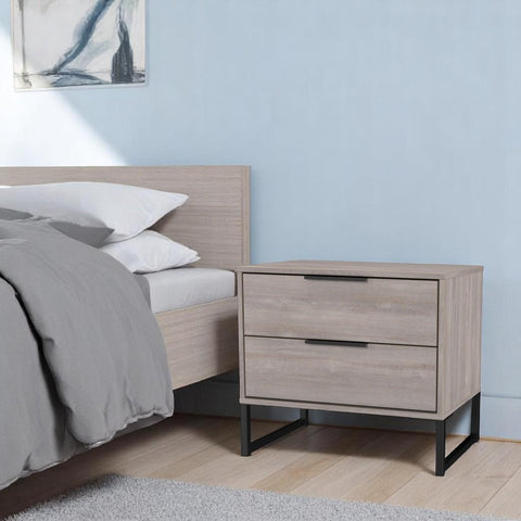 Hong Kong (Black Sleigh Legs) 2 Drawer Midi Chest