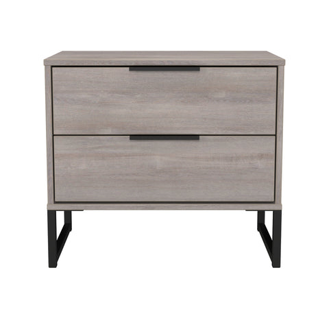 Hong Kong (Black Sleigh Legs) 2 Drawer Midi Chest