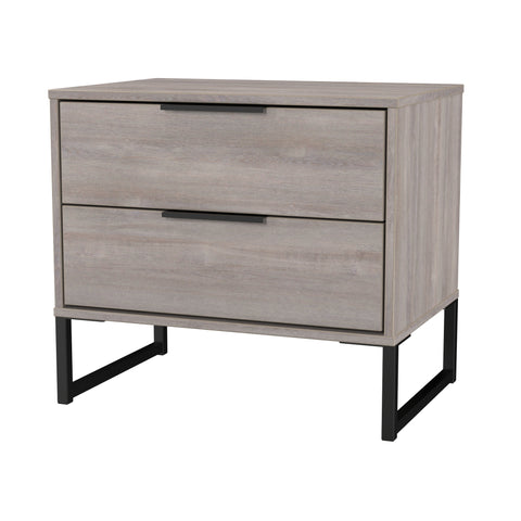 Hong Kong (Black Sleigh Legs) 2 Drawer Midi Chest