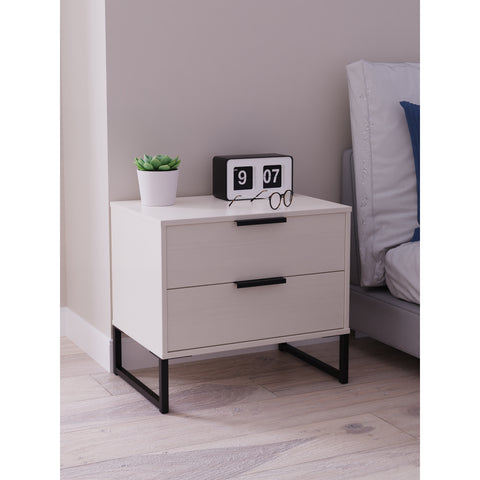 Hong Kong (Black Sleigh Legs) 2 Drawer Midi Chest