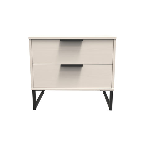 Hong Kong (Black Sleigh Legs) 2 Drawer Midi Chest
