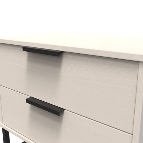 Hong Kong (Black Sleigh Legs) 2 Drawer Midi Chest