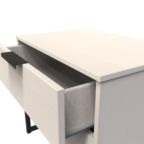 Hong Kong (Black Sleigh Legs) 2 Drawer Midi Chest