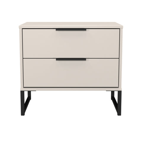 Hong Kong (Black Sleigh Legs) 2 Drawer Midi Chest