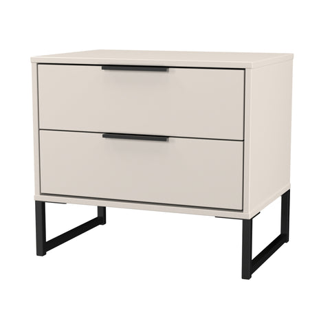 Hong Kong (Black Sleigh Legs) 2 Drawer Midi Chest