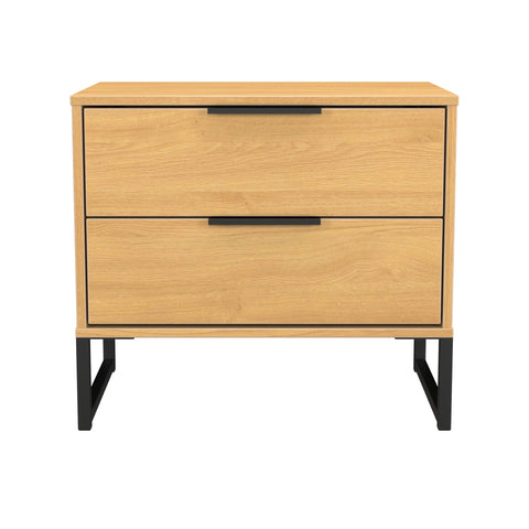 Hong Kong (Black Sleigh Legs) 2 Drawer Midi Chest