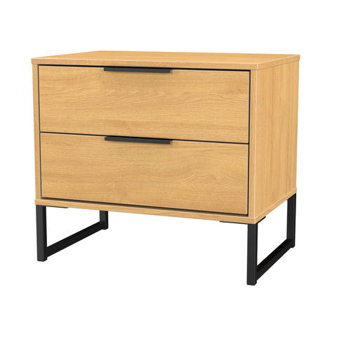 Hong Kong (Black Sleigh Legs) 2 Drawer Midi Chest