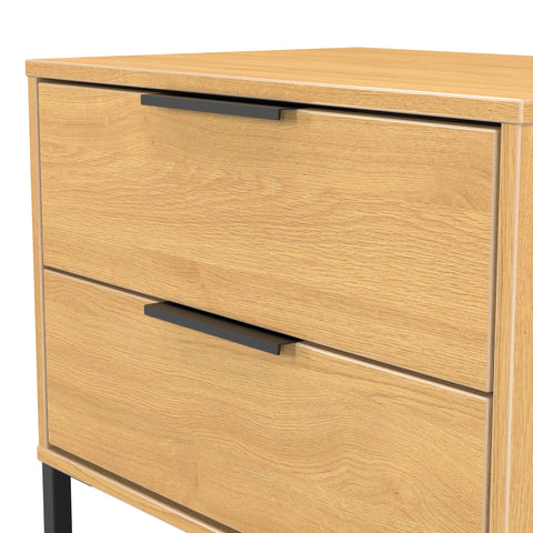 Hong Kong (Black Sleigh Legs) 2 Drawer Midi Chest
