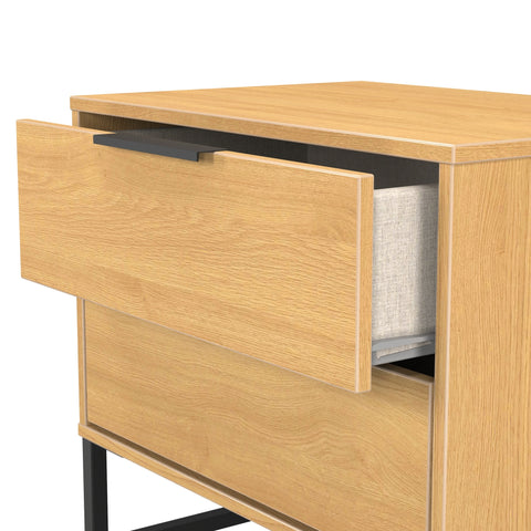 Hong Kong (Black Sleigh Legs) 2 Drawer Midi Chest