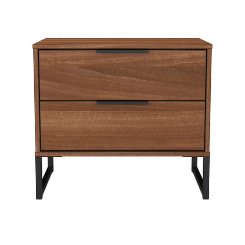 Hong Kong (Black Sleigh Legs) 2 Drawer Midi Chest