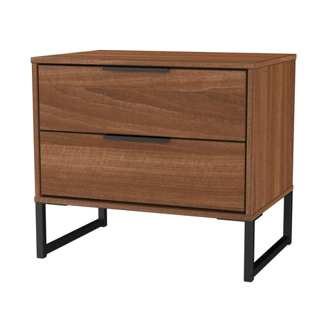 Hong Kong (Black Sleigh Legs) 2 Drawer Midi Chest
