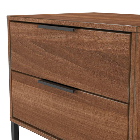 Hong Kong (Black Sleigh Legs) 2 Drawer Midi Chest