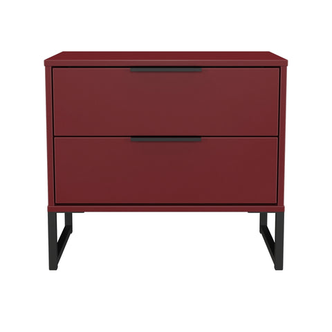 Hong Kong (Black Sleigh Legs) 2 Drawer Midi Chest