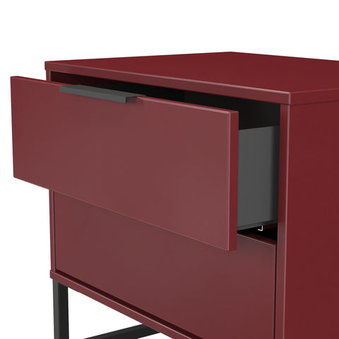 Hong Kong (Black Sleigh Legs) 2 Drawer Midi Chest