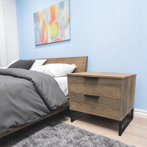 Hong Kong (Black Sleigh Legs) 2 Drawer Midi Chest