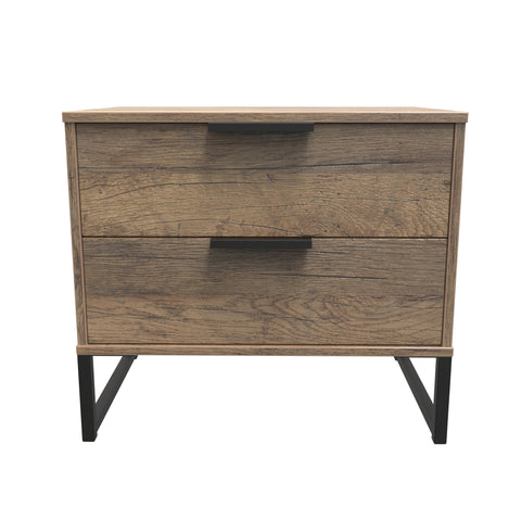 Hong Kong (Black Sleigh Legs) 2 Drawer Midi Chest