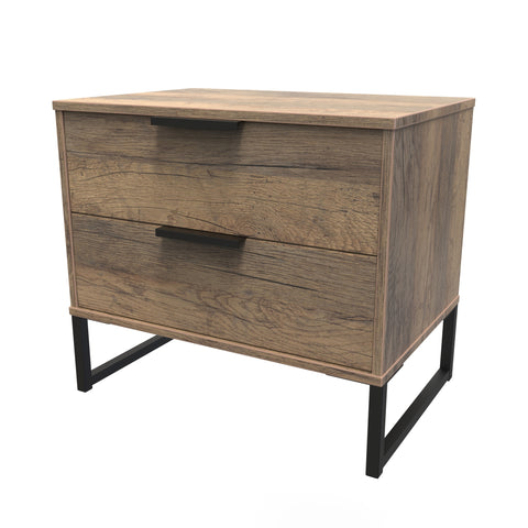 Hong Kong (Black Sleigh Legs) 2 Drawer Midi Chest