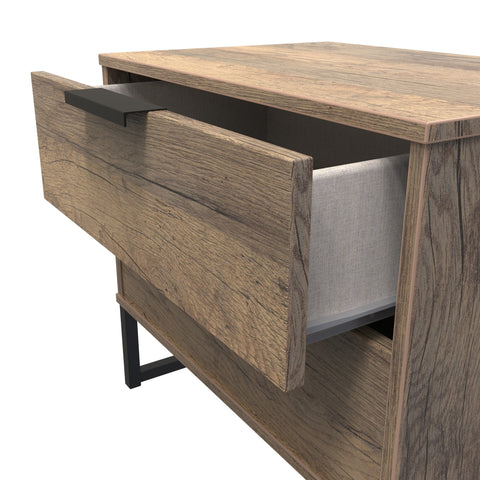 Hong Kong (Black Sleigh Legs) 2 Drawer Midi Chest