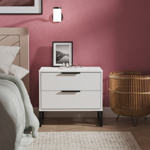 Hong Kong (Black Sleigh Legs) 2 Drawer Midi Chest