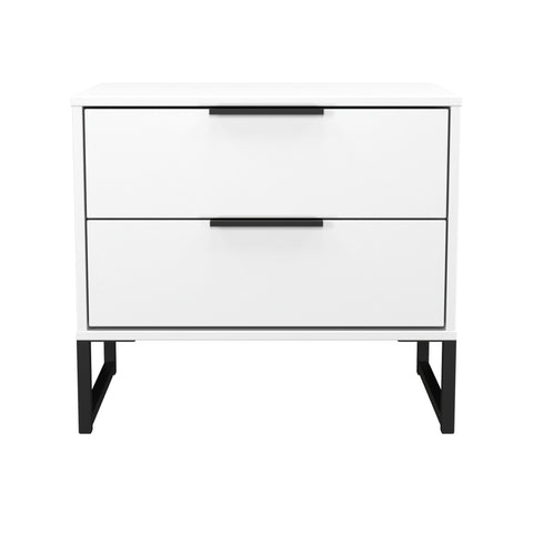 Hong Kong (Black Sleigh Legs) 2 Drawer Midi Chest