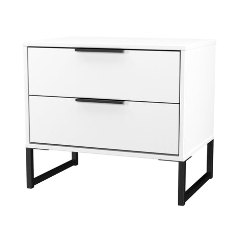 Hong Kong (Black Sleigh Legs) 2 Drawer Midi Chest