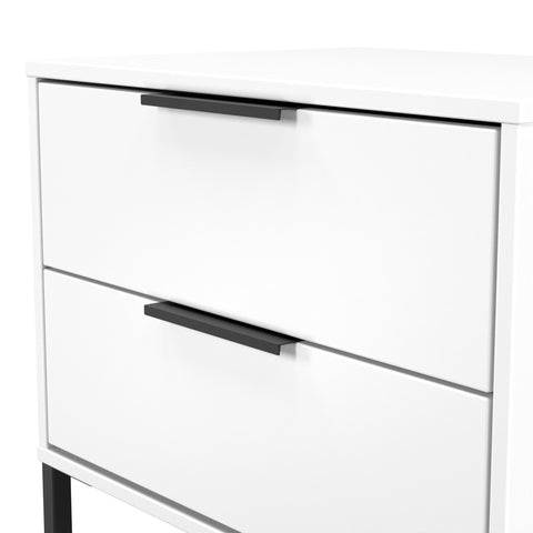 Hong Kong (Black Sleigh Legs) 2 Drawer Midi Chest