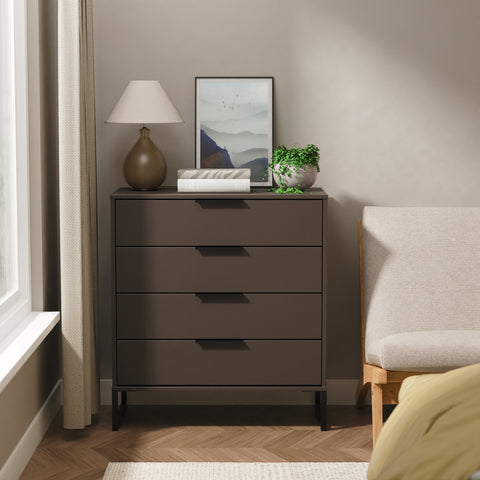 Hong Kong (Black Sleigh Legs) 4 Drawer Chest