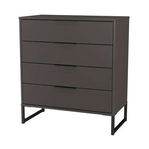 Hong Kong (Black Sleigh Legs) 4 Drawer Chest