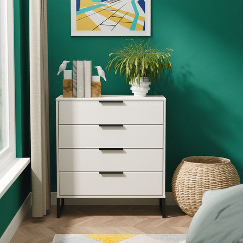 Hong Kong (Black Sleigh Legs) 4 Drawer Chest
