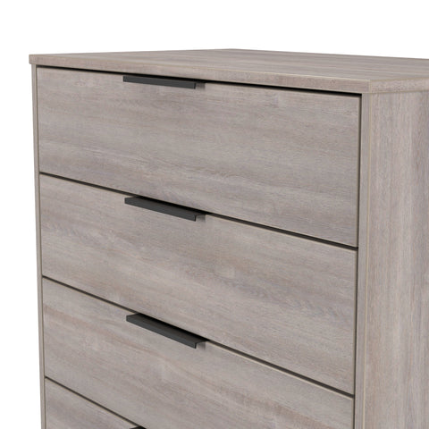 Hong Kong (Black Sleigh Legs) 4 Drawer Chest