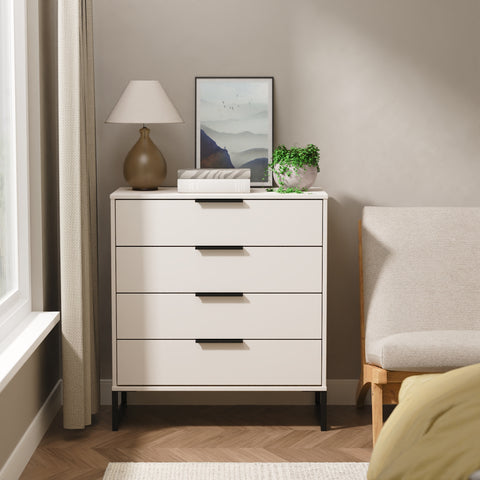 Hong Kong (Black Sleigh Legs) 4 Drawer Chest