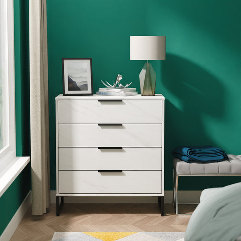 Hong Kong (Black Sleigh Legs) 4 Drawer Chest