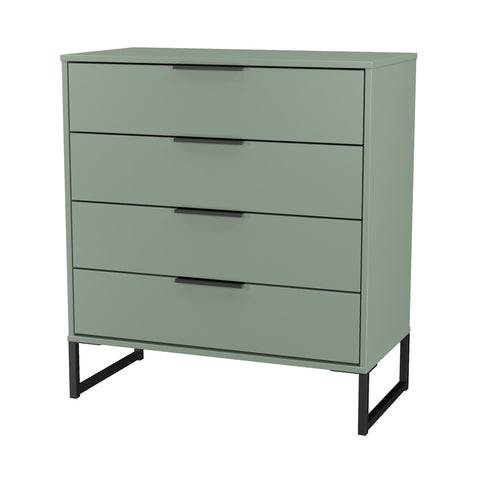 Hong Kong (Black Sleigh Legs) 4 Drawer Chest
