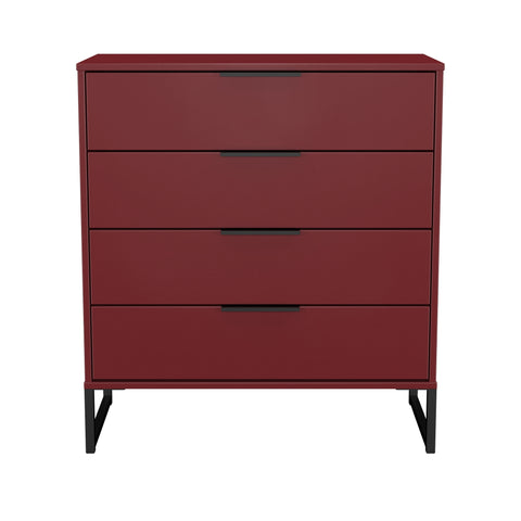Hong Kong (Black Sleigh Legs) 4 Drawer Chest