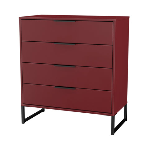 Hong Kong (Black Sleigh Legs) 4 Drawer Chest