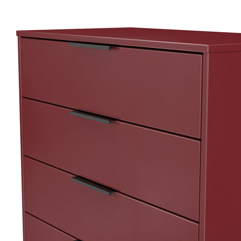 Hong Kong (Black Sleigh Legs) 4 Drawer Chest