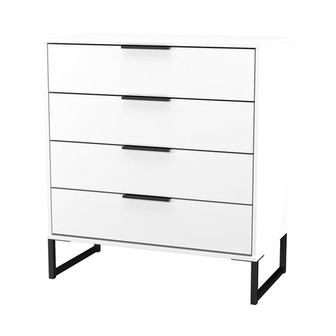 Hong Kong (Black Sleigh Legs) 4 Drawer Chest