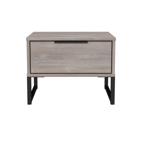 Hong Kong (Black Sleigh Legs) 1 Drawer Bedside Cabinet  with Legs
