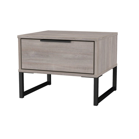 Hong Kong (Black Sleigh Legs) 1 Drawer Bedside Cabinet  with Legs